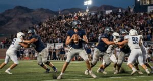 Nevada High School Football Rankings: Top 25 Teams (Sept. 14, 2026) Nevada high school football players competing under stadium lights for the September 2026 Top 25 rankings.