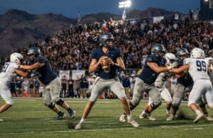 Nevada High School Football Rankings: Top 25 Teams (Sept. 14, 2026) Nevada high school football players competing under stadium lights for the September 2026 Top 25 rankings.